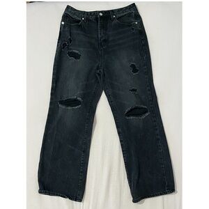 Baggy jeans ripped black/light washed